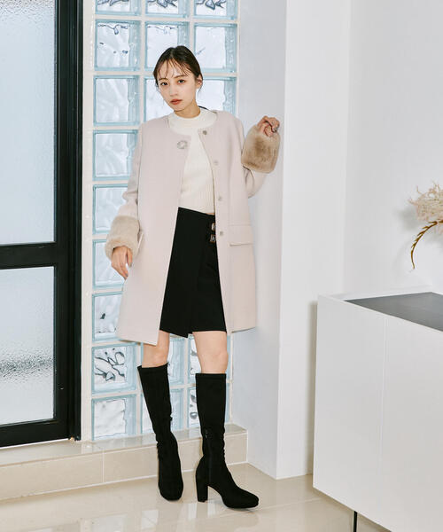 JILL by JILL STUART(ジルバイジルスチュアート)の「◇ロマンティックカルゼ2023(ノーカラーコート・レディース・グレー/ホワイト系その他/ピンク・MEDIUM/SMALL)」の21枚目の写真