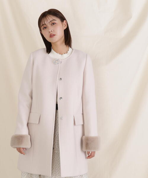 JILL by JILL STUART(ジルバイジルスチュアート)の「◇ロマンティックカルゼ2023(ノーカラーコート・レディース・グレー/ホワイト系その他/ピンク・MEDIUM/SMALL)」の22枚目の写真