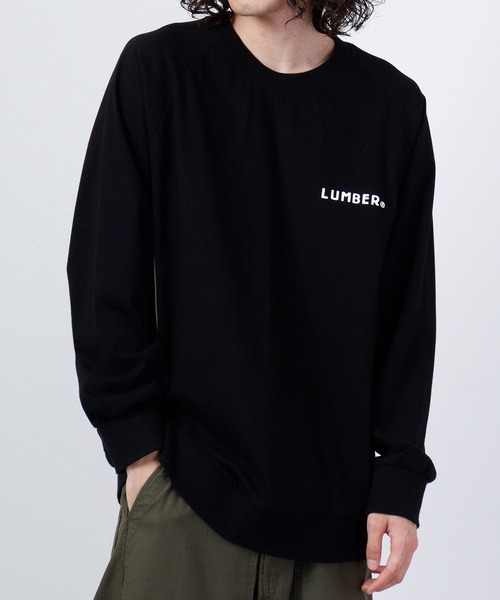 LUMBER(ランバー)の「LUMBER スイッチングポケット長袖Tシャツ(Tシャツ/カットソー・メンズ・ホワイト/ブラック・M/L/LL)」の2枚目の写真