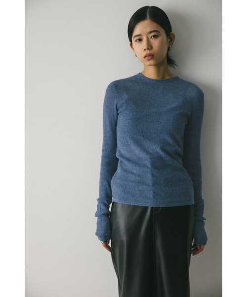 STYLEMIXER（スタイルミキサー）の「ロングスリーブモヘアニット（ニット/セーター・レディース・ブラック/グレー/アイボリー/ブルー・FREE）」の14枚目の写真