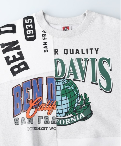 BEN DAVIS（ベンデイビス）の「【BEN DAVIS】パッチワークスウェット（スウェット・メンズ・ブラック/ホワイト/サックスブルー・L/XL/M）」の17枚目の写真