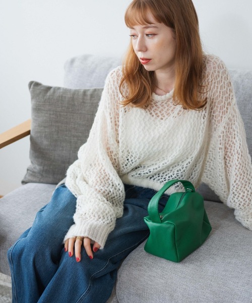 WEGO(ウィゴー)の「WEGO/メランジメッシュリボンプルオーバー(ニット/セーター・レディース・ブルー/ホワイト/杢グレー・FREE)」の19枚目の写真