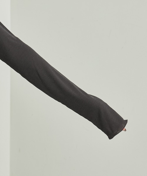 ROPE' PICNIC（ロペピクニック）の「吸湿発熱/シアーカットプチハイネックプルオーバー（Tシャツ/カットソー・レディース・キナリ/ブラック/チャコールグレー/ライトグレー・38）」の15枚目の写真