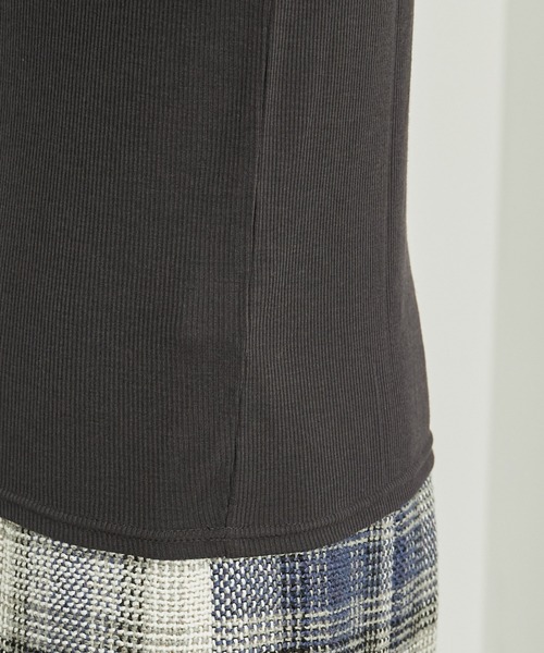 ROPE' PICNIC（ロペピクニック）の「吸湿発熱/シアーカットプチハイネックプルオーバー（Tシャツ/カットソー・レディース・キナリ/ブラック/チャコールグレー/ライトグレー・38）」の16枚目の写真