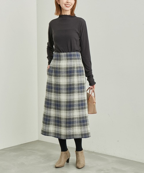 ROPE' PICNIC（ロペピクニック）の「吸湿発熱/シアーカットプチハイネックプルオーバー（Tシャツ/カットソー・レディース・キナリ/ブラック/チャコールグレー/ライトグレー・38）」の21枚目の写真