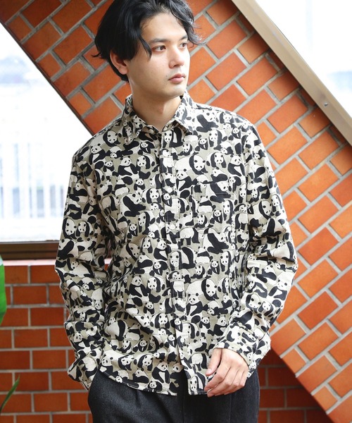 8(eight)（エイト）の「パンダ長袖シャツ日本製（シャツ/ブラウス