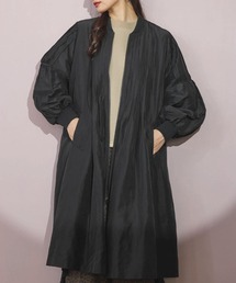 ESCAR | ■ESCAR ピンタックミリタリーロングコート(その他アウター)