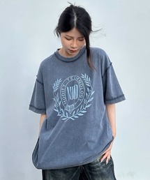 A'GEM/9 × .kom『MODITEC/モディテック』ピグメントプリント半袖Tシャツ