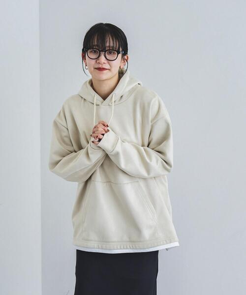 coen（コーエン）の「フェイクレイヤードスエードパーカー（パーカー・メンズ・ベージュ/ライトグレー・S/M/L/XL）」の17枚目の写真