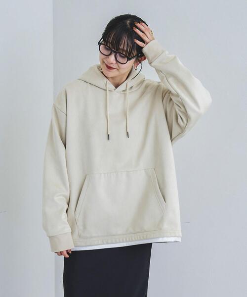 coen（コーエン）の「フェイクレイヤードスエードパーカー（パーカー・メンズ・ベージュ/ライトグレー・S/M/L/XL）」の10枚目の写真