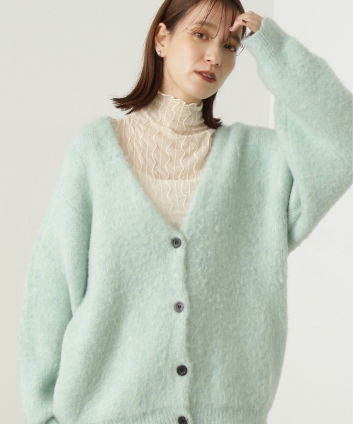 N.(N. Natural Beauty Basic)(エヌエヌナチュラルビューティーベーシック)の「◆シアーウェーブカットソー(Tシャツ/カットソー・レディース・ブラック/オフホワイト/ライトグリーン・MEDIUM)」の2枚目の写真