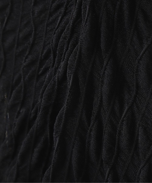 N.(N. Natural Beauty Basic)(エヌエヌナチュラルビューティーベーシック)の「◆シアーウェーブカットソー(Tシャツ/カットソー・レディース・ブラック/オフホワイト/ライトグリーン・MEDIUM)」の17枚目の写真