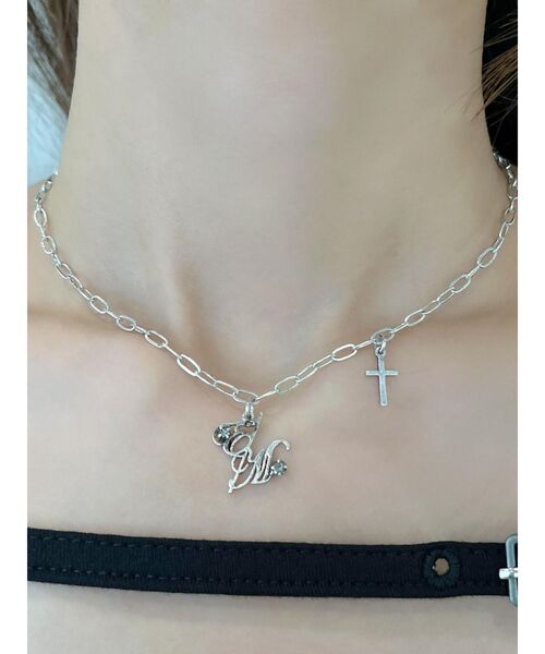 EATME（イートミー）の「E/Mロゴネックレス（ネックレス・レディース・シルバー・FREE）」の9枚目の写真