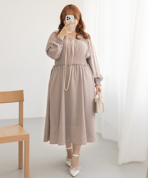 専用❤CLATHAS ワンピ 羊毛 モカベージュ セール】ガーゼティアードAラインワンピース（ワンピース）｜moi tytto