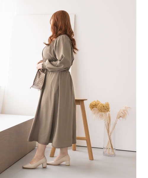 CLETTE（クレット）の「シャーリング使いギャザーワンピース