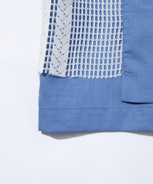 F/CE ロープメッシュレイヤードショートシャツ F/CE. ROPE MESH LAYERED SHORT SHIRT / エフシーイー ロープ
