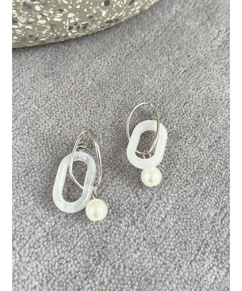 MERCURYDUO（マーキュリーデュオ）の「メタル×べっ甲MIXピアス（ピアス（両耳用）・レディース・シルバー/ゴールド・FREE）」の3枚目の写真