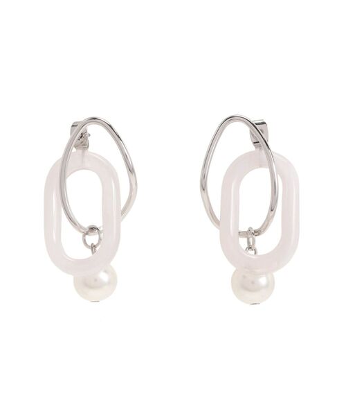 MERCURYDUO（マーキュリーデュオ）の「メタル×べっ甲MIXピアス（ピアス（両耳用）・レディース・シルバー/ゴールド・FREE）」の7枚目の写真