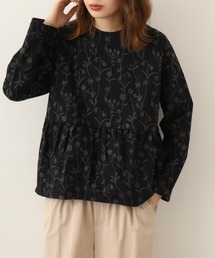 EMAGO 立体総柄刺繍ﾌﾞﾗｳｽ