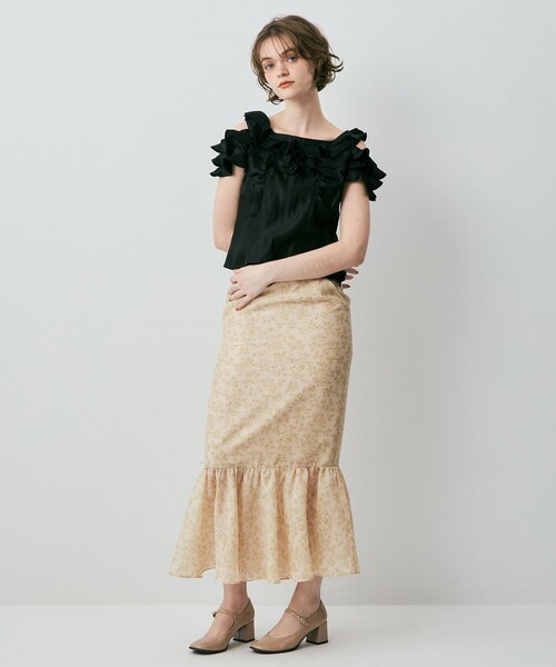 ME COUTURE(ミークチュール)の「ポワンティエフルールスカート(スカート・レディース・ベビーピンク/アイボリー・0/1)」の18枚目の写真