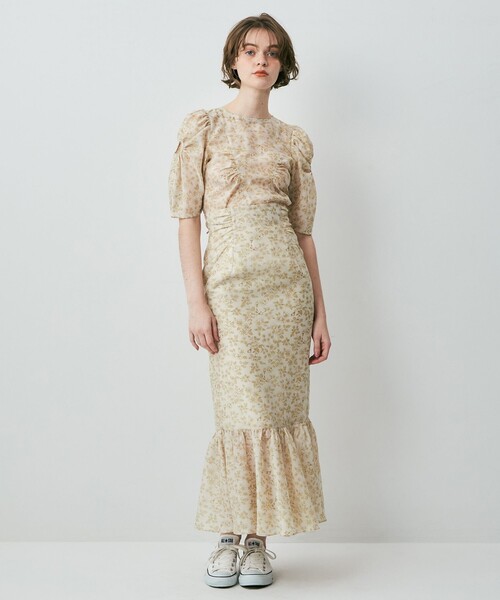 ME COUTURE(ミークチュール)の「ポワンティエフルールスカート(スカート・レディース・ベビーピンク/アイボリー・0/1)」の22枚目の写真