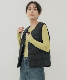 【TAION/タイオン】CREW NECK BUTTON DOWN VEST/クルーネックボタンダウンベスト