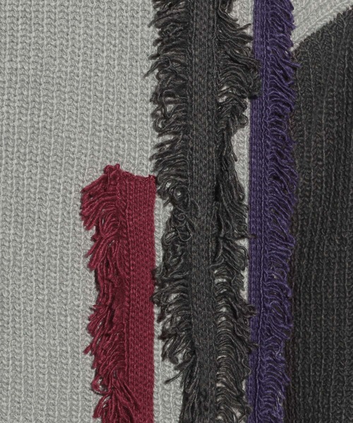 HARE（ハレ）の「カラーフリンジテープニット(HARE)（ニット/セーター・メンズ・ブラック/グレー・FREE）」の15枚目の写真