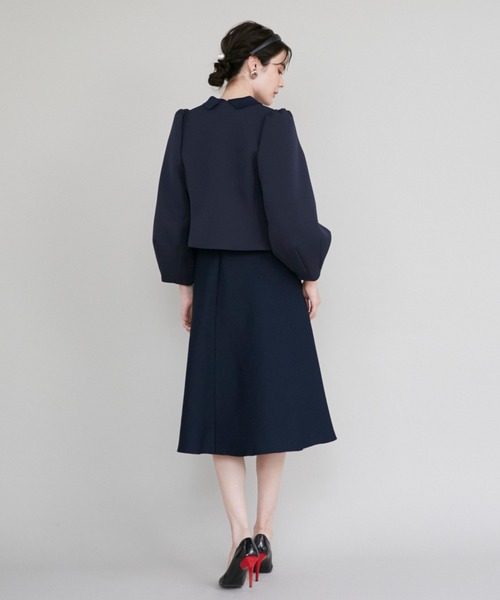 Maglie lecassetto フリル パールボタン ノーカラー ジャケット Maglie