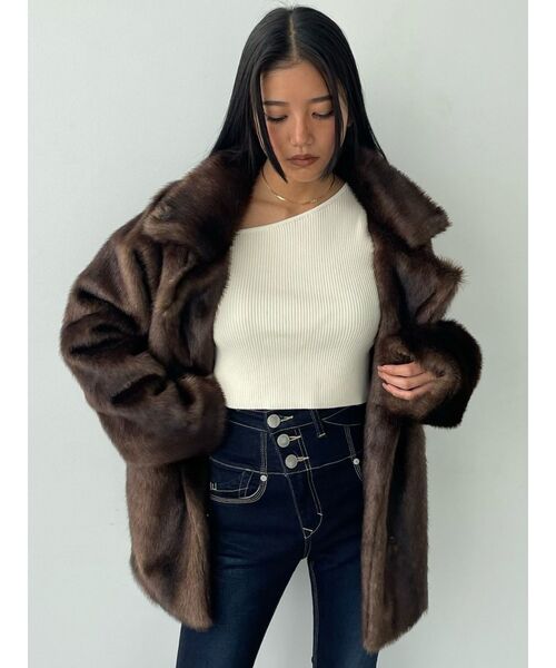 EMODA（エモダ）の「スキンラインニット（ニット/セーター・レディース・ブラック/ホワイト/グレー/ブルー・FREE）」の12枚目の写真