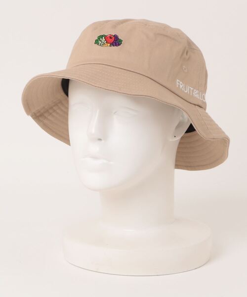 FRUIT OF THE LOOM(フルーツオブザルーム)の「LOGO EMB BUCKET HAT / バケット / ハット / ベーシック / カジュアル / ユニセックス / 刺繍 / ロゴ(ハット・メンズ・ベージュ/ブラック/ホワイト・FREE)」の3枚目の写真