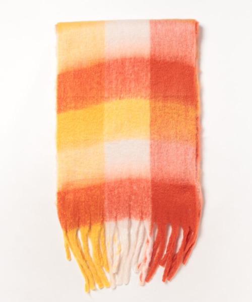 VIBGYOR Women（ヴィブジョー　ウィメン）の「【urge select】ボリューム フリンジ マフラー（マフラー・レディース・ブラック/その他10/その他9/ライトブルー/ロイヤルブルー/その他13/その他12/その他14/その他3/ピンク/その他8/その他7/その他15/その他5/コーラルピンク/オフホワイト/その他6/その他2/グリーン/その他16/その他11/レッド/その他4/ピンクベージュ/その他1/ベージュ/ベビーピンク/ブラウン/ライトベージュ/オリーブ/グレー・FREE）」の21枚目の写真