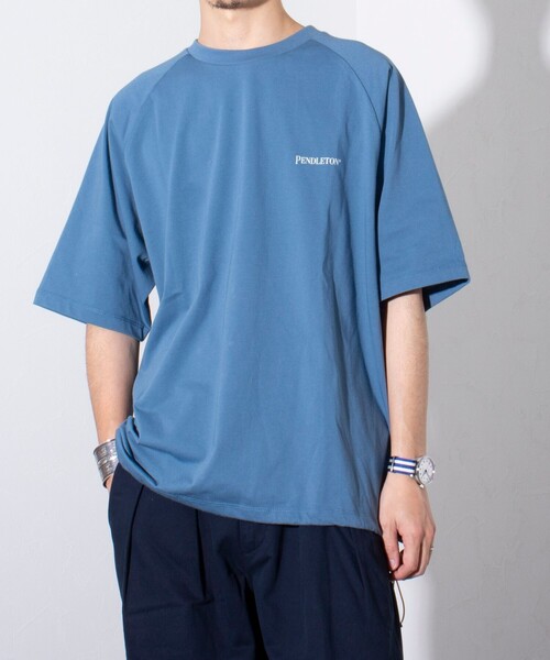 PENDLETON（ペンドルトン）の「【PENDLETON/ペンドルトン】バックプリント ラグランTシャツ ドロスト（Tシャツ/カットソー・メンズ・ミント/オフホワイト/ブルー/チャコールグレー・M/L）」の9枚目の写真