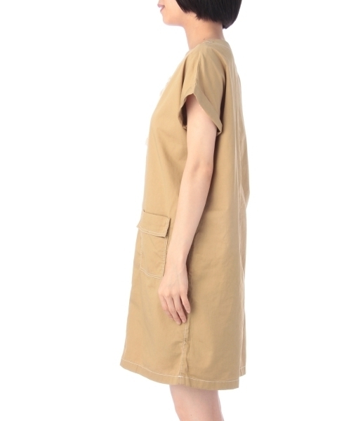 HusHusH（ハッシュアッシュ）の「ダンガリーワンピース（ワンピース・レディース・ベージュ/ブルー系1/ブルー・03/02）」の4枚目の写真