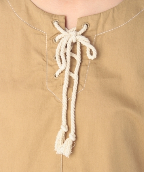 HusHusH（ハッシュアッシュ）の「ダンガリーワンピース（ワンピース・レディース・ベージュ/ブルー系1/ブルー・03/02）」の6枚目の写真