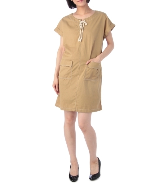 HusHusH（ハッシュアッシュ）の「ダンガリーワンピース（ワンピース・レディース・ベージュ/ブルー系1/ブルー・03/02）」の7枚目の写真