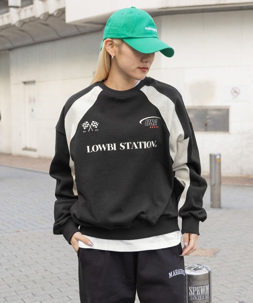 LOWBI（ロウビ）の「LOWBI／ステーションプルオーバー（ウラケ） 2102473（スウェット・レディース・ブラック/ブラウン・FREE）」の17枚目の写真