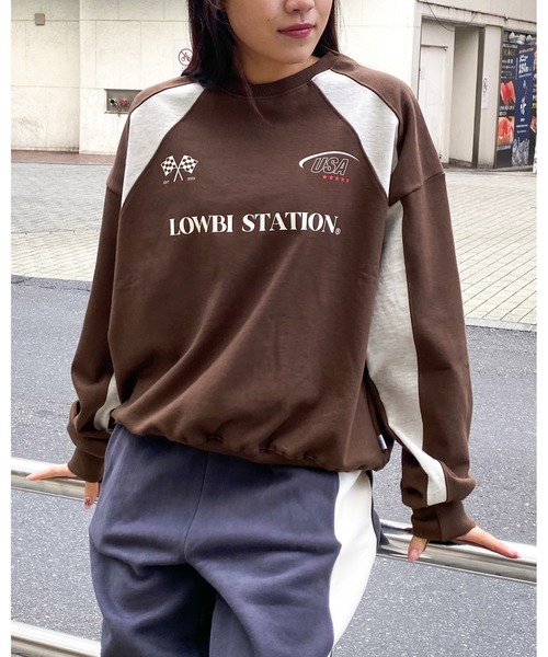 LOWBI（ロウビ）の「LOWBI／ステーションプルオーバー（ウラケ） 2102473（スウェット・レディース・ブラック/ブラウン・FREE）」の20枚目の写真
