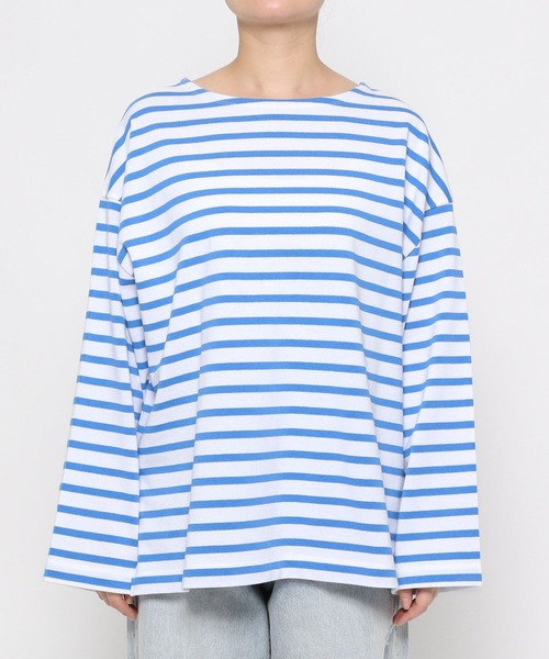 LOWRYS FARM（ローリーズファーム）の「USAボーダーロングスリーブ　989123（Tシャツ/カットソー・レディース・ネイビー/ピンク/ブルー・SHORT/LONG）」の18枚目の写真