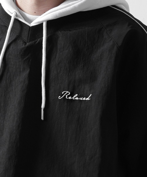 ZIP FIVE（ジップファイブ）の「【ZIP FIVE】ワンポイントタスランナイロンプルオーバー（ナイロンジャケット・メンズ・ネイビー/ベージュ/ブラック・MEDIUM/LARGE/X-LARGE）」の6枚目の写真