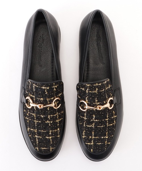 黒 レザー ローファー 約3cmヒール 楽天市場】アシックス 商事 ローファー Lady worker(レディワーカー