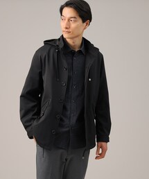 ◆【春アウター】ストレッチ　ショート フードブルゾン