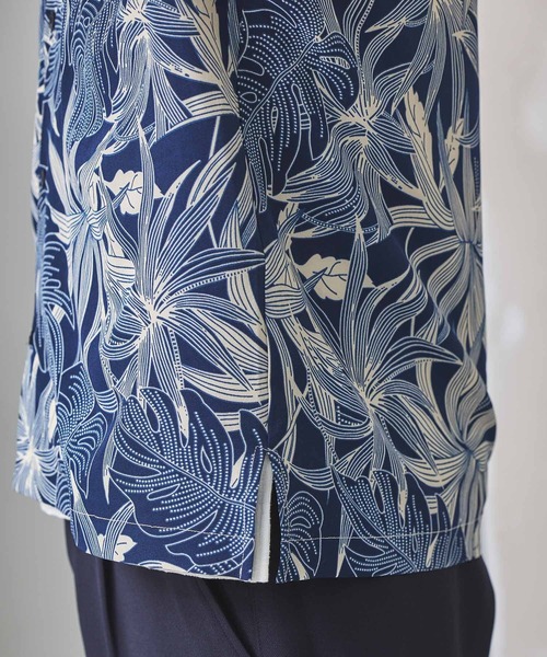 UNION STATION（ユニオンステーション）の「ボタニカル柄プリントオープンカラーシャツ（シャツ/ブラウス・メンズ・オレンジ系その他/ネイビー/ベージュ系その他・M/LL/L）」の8枚目の写真