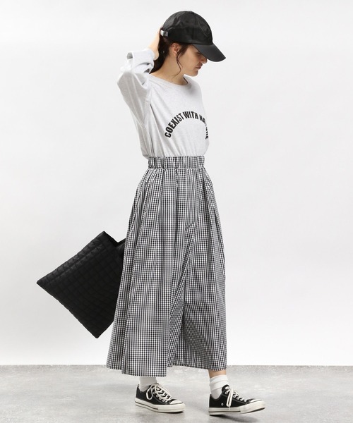 GLOBAL WORK Smile Seed Store（グローバルワーク スマイルシードストア）の「コットンシンプルプリントTシャツ長袖/984087（Tシャツ/カットソー・レディース・ホワイト/ホワイト系その他2/杢グレー/ブラック・X-LARGE/SMALL/LARGE/MEDIUM）」の20枚目の写真