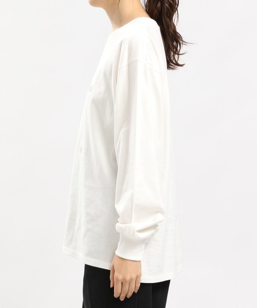 GLOBAL WORK Smile Seed Store（グローバルワーク スマイルシードストア）の「コットンシンプルプリントTシャツ長袖/984087（Tシャツ/カットソー・レディース・ホワイト/ホワイト系その他2/杢グレー/ブラック・X-LARGE/SMALL/LARGE/MEDIUM）」の13枚目の写真