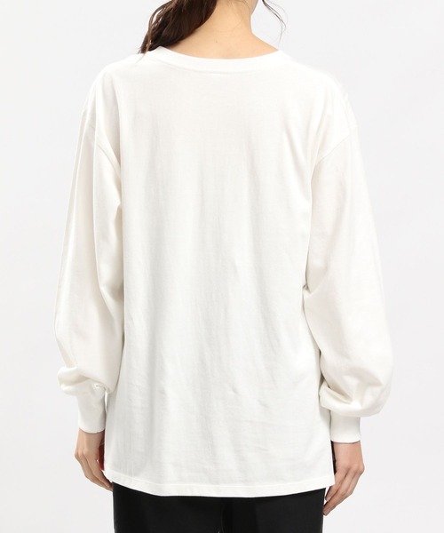 GLOBAL WORK Smile Seed Store（グローバルワーク スマイルシードストア）の「コットンシンプルプリントTシャツ長袖/984087（Tシャツ/カットソー・レディース・ホワイト/ホワイト系その他2/杢グレー/ブラック・X-LARGE/SMALL/LARGE/MEDIUM）」の14枚目の写真