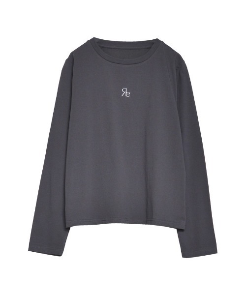 Re:EDIT（リエディ）の「[2024SS COLLECTION][接触冷感][UVカット]ロゴ刺繍コンパクトロンT（Tシャツ/カットソー・レディース・ホワイト/ブラック/チャコールグレー・MEDIUM/LARGE）」の21枚目の写真