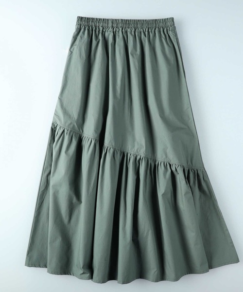 BACK NUMBER（バックナンバー）の「【BACK NUMBER】ティアードスカート（スカート・レディース・カーキブラウン/ブラック・M/L）」の13枚目の写真