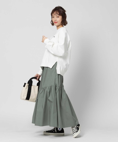 BACK NUMBER（バックナンバー）の「【BACK NUMBER】ティアードスカート（スカート・レディース・カーキブラウン/ブラック・M/L）」の8枚目の写真