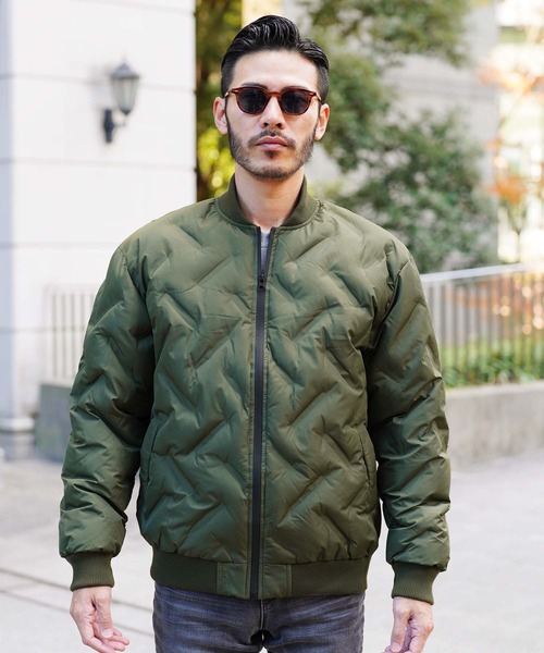 jiggys shop（ジギーズショップ）の「中綿シームレスMA-1 ブルゾン（MA-1・メンズ・ブラック/カーキ・MEDIUM/LARGE/X-LARGE）」の12枚目の写真