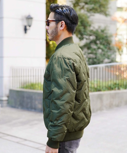 jiggys shop（ジギーズショップ）の「中綿シームレスMA-1 ブルゾン（MA-1・メンズ・ブラック/カーキ・MEDIUM/LARGE/X-LARGE）」の11枚目の写真